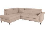 Ecksofa SIT & MORE "Arngast L-Form", beige, B:245cm H:84cm T:194cm, Sofas, Ecksofa, inklusive Kopfteilverstellung und Federkern