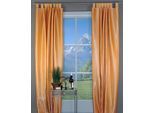 Gardine "Triftsee" Gr. 1, braun (goldfarben, zimt), B:140cm H:235cm, Polyester, HOSSNER - ART OF HOME DECO, Gardinen, Gardine, Schlaufenschal mit gewebten Streifen