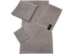 Gästehandtuch ROSS "Smart", grau (flanell), B:30cm L:50cm, Frottier, Obermaterial: 100% Baumwolle, Handtücher, Uni-Rippe mit Velourslabel