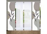 Schiebegardine HOME IN GREEN "FRONDA" Gr. 1, grau (steinfarben), B:60cm H:245cm, Polyester, Gardinen, SET DIGITALDRUCK,BAMBUSOPTIK RECYCELT