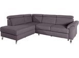 Ecksofa SIT & MORE "Arngast L-Form", grau (dunkelgrau), B:245cm H:84cm T:194cm, Sofas, Ecksofa, inklusive Kopfteilverstellung und Federkern