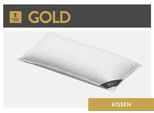 Gänsefederkopfkissen SPESSARTTRAUM "Gold", weiß, B:40cm L:80cm, Kopfkissen Bezug: 100% Baumwolle. Kopfkissen Füllung: 70% Gänsefeder, 30% Gänsedaunen, Kopfkissen, hergestellt in Deutschland, allergikerfreundlich