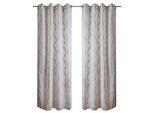 Gardine BRUNO BANANI "Lynn" Gr. 4, beige (sand), B:140cm H:245cm, Scherli, Polyester, Gardinen, Gardine, schöner Schal, Scherli, zeitlos und modern
