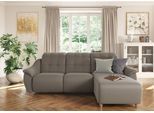 Ecksofa HOME AFFAIRE "Boston L-Form", braun (savannah), B:254cm T:170cm, Struktur (100% Polyester);Luxus-Microfaser Florence (100% Polyester);Chenille (100% Polyester);NaturLEDER (reines Rindsleder), Sofas, Ecksofa, Kopfteilverstellung an jeder Sitzfläche, wahlweise Relaxfunktion