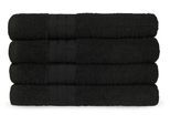 Handtücher GOOD MORNING "Uni Good Morning", schwarz, B:50cm L:100cm, Frottier, Obermaterial: 100% Baumwolle, Handtücher, Baumwolle, Walkfrottee, Bordüre, 500 GSM, Einfarbig, ohne Aufhängung