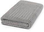 Duschtuch ROSS "CARRE", grau (kiesel), B:70cm L:140cm, Frottier, Frottier, Handtücher, 100% Baumwolle, Rippenstruktur, große Farbauswahl