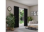 Verdunkelungsvorhang NEUTEX FOR YOU "INSULA", schwarz, B:140cm H:120cm, Polyester, Gardinen, Uni-Dimout für starke Verdunklung, nach Maß