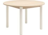Esstisch TOM TAILOR HOME "COLOR TABLE", weiß (light oak 05, off, weiß 02, light oak 05), B:120cm H:76cm T:120cm, Tische, Esstisch, Esstisch, 4-Fuß, 3 Größen, 3 Dekorfarben, 4 Fußfarben, ABS-Kante