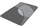 Badematte KLEINE WOLKE "Kent", grau (anthrazit), H:20mm, Polyacryl, Badematten, Badematte, Badteppich, modernes Design, Hoch-Tief Effekt, waschbar