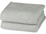 Handtücher ROSS "Sensual 9000", grau (chrom), B:50cm L:100cm, Frottier, Obermaterial: 100% Baumwolle, Handtücher, mit Aloe-Vera-Öl veredelt