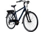 E-Bike AGON "Avesa" Gr. 48, blau (dunkelblau), Elektrofahrräder, 48cm, 28 Zoll (71,12cm), Pedelec, Elektrofahrrad für Damen u. Herren