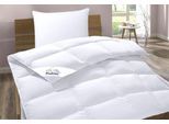 Daunenbettdecke + Kopfkissen BALETTE "Lilly", weiß, B/L: 135cm x 200cm Anzahl Teile 1, B/L: 40cm x 80cm Anzahl Teile 1, Bezug: Baumwolle Füllung: Entendaune/-feder, warm, Bettdecken Bezug: 100% Baumwolle. Kopfkissen Bezug: 100% Baumwolle. Bettdecken Füllung: 60% Daunen, 40% Federn. Kopfkissen Füllung: 100% Federn, Bettwaren-Sets, In 4 Wärmeklassen, in Größe 135x200 & 155x220 cm erhältlich.