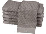 Gaestehandtuecher ROSS "Harmony", grau (flanell), B:30cm L:50cm, Frottier, Baumwolle, Handtücher, 100 % Baumwolle, Hoch Tief Struktur, viele Farben