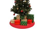 Baumteppich "Weihnachtsbaum & Adventskranz Unterlage "REVExpo", Made in Belgium", rot, H:5mm Ø:30cm, Polypropylen (PP), PRIMAFLOR-IDEEN IN TEXTIL, Teppiche, in 3 Größen, Uni-Farben, Filzunterlage, rutschsicher, Weihnachten