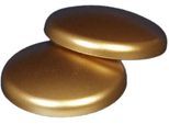 Dekomagnet LIEDECO, grau (messingfarben), Ø:3cm, Materialmix, Gardinenbefestigungen, für metallische Flächen