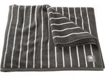 Badetuch MUSTERRING "Needlestripe", grau (anthrazit), B:100cm L:150cm, Jacquard, Baumwolle, Handtücher, Badetuch, hautschmeichelnd, super weich