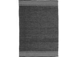 Teppich CARPETFINE "Frida 205", schwarz, B:200cm H:7mm L:290cm, Polyester, Teppiche, Teppich, Wendeteppich, 100% recyceltem Material (PET), Flachgewebe, Sisal Optik