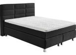 Boxspringbett, grau (charcoal), B:155cm L:210cm, Bezug: 100% Polyester;Polsterung: 100% Polyester, WESTFALIA SCHLAFKOMFORT, Komplettbetten, Boxspringbett, wahlweise mit Kaltschaum-Topper