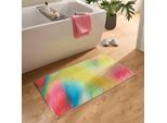 Badematte GINO FALCONE "Ariella GF-153", bunt (multicolor), H:7mm, Polyester, Badematten, Badematte, Badteppich, bedruckt, modernes Design, Farbverlauf, weich & kuschelig