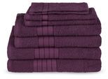 Handtuch Set GOOD MORNING "Uni", rot (bordeaux), 8 Stk., 2 Badetücher 70x140cm, 2 Handtücher 50x100cm, 2 Gästetücher 30x50cm, 2 Waschhandschuhe 16x21cm, Frottee, Frottee, Obermaterial: 100% Baumwolle, Handtücher, Baumwolle, Walkfrottee, Bordüre, 500 GSM, Einfarbig, ohne Aufhängung