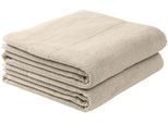 Duschtücher SCHIESSER "Turin aus 100% Baumwolle in dezenter Reiskornoptik", beige (helltaupe), B:70cm L:140cm, Frottier, Frottier, Handtücher, MADE IN GREEN by OEKO-TEX