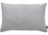 Dekokissen DONE. "Zoom", silber, B:40cm L:60cm, Obermaterial: 92% Polyester, 8% Nylon, Dekokissen_Sitzkissen_Kissenhüllen, Kissenhülle aus modernem Cordstoff