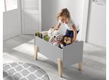 Spielzeugtruhe VIPACK "Kiddy", grau (hellgrau), B:80cm H:48cm T:39cm, MDF, Aufbewahrungsboxen, MDF-Oberfläche