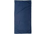 Sporthandtuch TOM TAILOR HOME "Fitnesstuch COLOR BATH", blau (schwarz navy), B:50cm L:100cm, Microfaser, Mikrofaser, Handtücher, Logo Prägung, Mikrofaser, weich, schnell trocknend