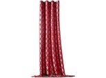 Vorhang WECKBRODT "Raute" Gr. 1, silber (rot, silberfarben), B:140cm H:245cm, Jacquard, Polyester, Gardinen, Jacquard, strukturiert, blickdicht, Muster Raute, Gardine, Store
