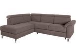 Ecksofa SIT & MORE "Arngast L-Form", grau (taupe), B:245cm H:84cm T:194cm, Sofas, Ecksofa, inklusive Kopfteilverstellung und Federkern