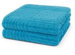 Handtücher ROSS "CARRE", blau (ozean), B:50cm L:100cm, Frottier, Frottier, Handtücher, 100% Baumwolle, Rippenstruktur, große Farbauswahl