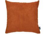 Dekokissen DONE. "Zoom", braun (rust), B:45cm L:45cm, Obermaterial: 92% Polyester, 8% Nylon, Dekokissen_Sitzkissen_Kissenhüllen, Kissenhülle aus modernem Cordstoff