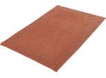 Badematte KLEINE WOLKE "Cotone", orange (terrakotta), H:17mm, Baumwolle, Badematten, Badematte, Badteppich, Uni Farben, reine Baumwolle, waschbar