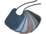 Lätzchen WÖRNER "Bindelätzchen 7er Pack 20x25 cm", Baby, stahl, Baumwolle, Lätzchen, großes Set, maschinenwaschbar, trocknergeeignet