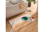 Badematte GINO FALCONE "Ariella GF-149", bunt (multicolor), H:7mm, Polyester, Badematten, Badematte, Badteppich, bedruckt, modernes Design, weich & kuschelig