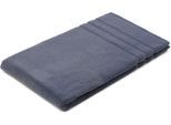 Badematte GÖZZE "Monaco 0,8" Gr. 2, blau (dunkelblau), H:5mm, Baumwolle, Badematten, Badematte, Badteppich, Frottier-Qualität, Uni Farben, mit Bordüre