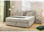 Boxspringbett JOCKENHÖFER GRUPPE "Romy erhältlich in 140 & 180cm Breite", beige (greige 426, 17), B:196cm L:213cm, Bezug Bett: Microfaser (100% Polyester);Topper und Matratzenspiegel: 100% Polyester, Komplettbetten, Boxspringbett, Cordstoff, 7-Zonen-TTFK-Matratze, KS-Topper, Echtholzfüße