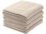 Handtücher SCHIESSER "Turin aus 100% Baumwolle in dezenter Reiskornoptik", beige (helltaupe), B:50cm L:100cm, Frottier, Frottier, Handtücher, MADE IN GREEN by OEKO-TEX