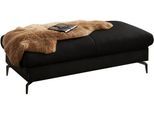 Polsterhocker W.SCHILLIG, schwarz (schwarz z59), B:141cm H:42cm T:70cm, Longlife Xtra-Leder Z59: Glattleder mit modischer Prägung. Hautstärke 0, 9 - 1, 1 mm, Hocker, Polsterhocker, Füße in Schwarz pulverbeschrichtet