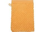 Waschhandschuh ROSS "Smart", orange (aprikose), B:16cm L:21cm, Frottier, Handtücher, Uni-Rippe mit Velourslabel