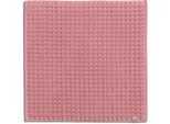 Badematte MÖVE "Waffelpiquee" Gr. 1, rosa (rosette), H:6mm, Baumwolle, Badematten, Badematte