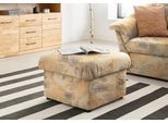 Hocker DOMO COLLECTION "Pegnitz", beige, B:60cm H:39cm T:60cm, 100% Polyester, Hocker, Polsterhocker