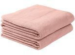 Duschtücher SCHIESSER "Turin aus 100% Baumwolle in dezenter Reiskornoptik", rosa (hellrosa), B:70cm L:140cm, Frottier, Frottier, Handtücher, MADE IN GREEN by OEKO-TEX