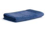 Badetuch MÖVE "Loft", blau (china blau), B:60cm L:150cm, Walkfrottier, Baumwolle, Handtücher, Badetuch, mit breiter Bordüre