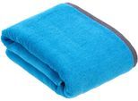 Badetuch BUGATTI "Prato", blau (blau moon), B:100cm L:150cm, Walkfrottier, Obermaterial: 100% Baumwolle, Handtücher, Badetuch, Uni Farben, mit melierter Optik im Saum