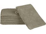 Waschhandschuh ROSS "Sensual Skin", grau (flanell), B:16cm L:22cm, Frottier, Handtücher, mit Aloe-Vera-Öl veredelt