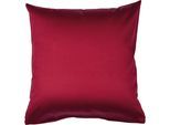 Kissenbezug JANINE "Colors Mako Satin", rot (bordeaux), B:80cm L:80cm, Mako-Satin, Mako-Satin, Kissenbezüge, Kissenbezug, mit Reißverschluss, uni Kissenhülle, feinfädig, 100% Baumwolle