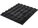 Badematte KLEINE WOLKE "Cloud", schwarz, H:28mm, Polyester, Badematten, Badematte, Badteppich, Uni Farben, Hoch-Tief Effekt, besonders weich