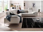 Ecksofa W.SCHILLIG "valentinoo, Designsofa, elegant und bequem, L-Form", weiß (cream weiß z73), B:318cm H:83cm T:298cm, Longlife Xtra-Leder Z73: Naturwalkleder der Luxusklasse aus den erlesensten Rohhäuten. Hautstärke 1, 1 – 1, 3 mm, Sofas, Ecksofa, mit Sitztiefenverstellung, Breite 318 cm