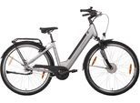 E-Bike SAXONETTE "SAXONETTE Comfort Plus 5.0 E-Bike Damen 28 Zoll" Gr. 45, schwarz (silber, schwarz), Elektrofahrräder, 45cm, 28 Zoll (71,12cm), (mit integr. Akku), Elektrofahrrad für Alltag und Einkauf